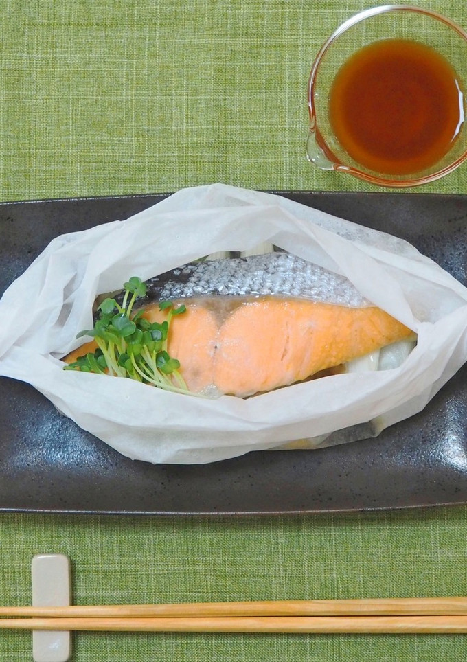 鮭の包み焼き シークヮーサー醤油-レシピのメイン写真