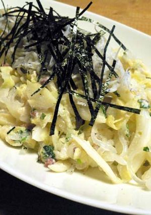 さっぱり梅しそ風味白和えパスタ-レシピのメイン写真