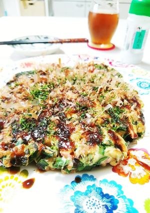 九条ねぎ消費♬かんたんお好み焼き-レシピのメイン写真
