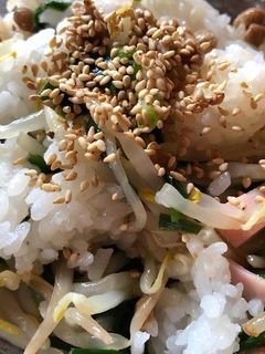 納豆と中華ニラもやしのまぜご飯-レシピのメイン写真