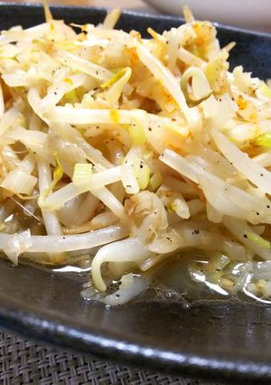 ぱぱっともう一品！ねぎ塩にんにく もやし-レシピのメイン写真