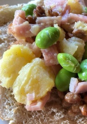 納豆とポテサラのトースト-レシピのメイン写真