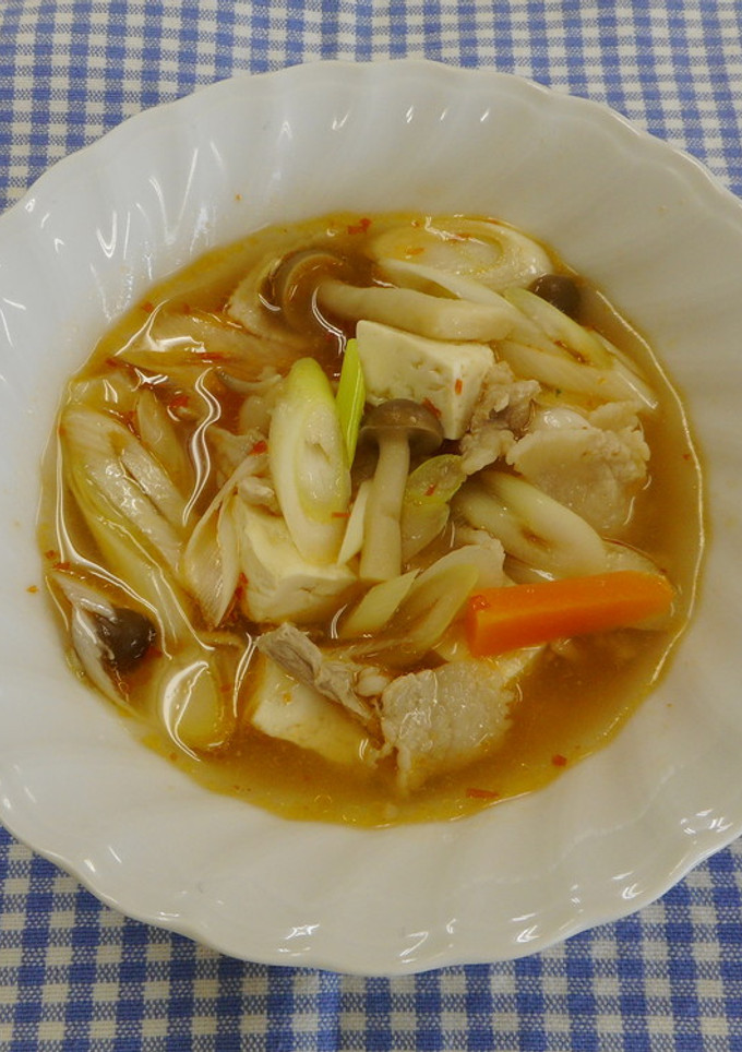 長ねぎと豆板醤のスープ-レシピのメイン写真