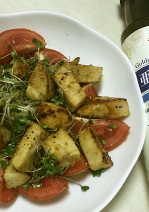 亜麻仁油のさっぱりチキンサラダ☆-レシピのメイン写真