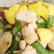 鶏むね肉とさつまいもとおくらの甘辛炒め