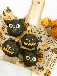 のりdeハロウィンおにぎり-レシピのメイン写真