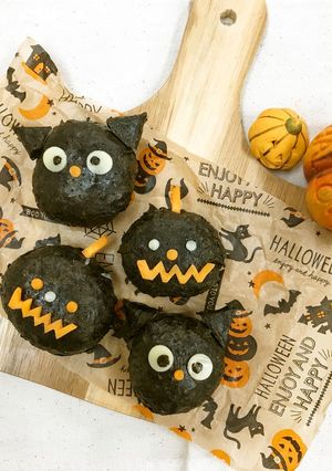 のりdeハロウィンおにぎり-レシピのメイン写真
