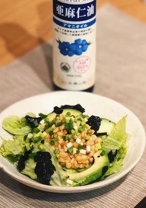 亜麻仁オイルと納豆のチョレギサラダ-レシピのメイン写真