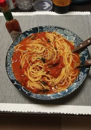 ホールトマトだけパスタ-レシピのメイン写真