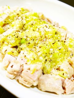 レンジ4分★ぷりぷり鶏もも肉のねぎ塩だれ-レシピのメイン写真
