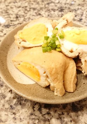 食べ過ぎ注意~やみつき!巾着たまご-レシピのメイン写真