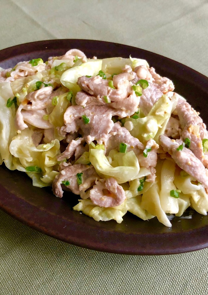 キャベツと豚肉の辛子味噌マヨ和え★簡単-レシピのメイン写真