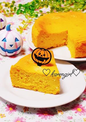 ハロウィン♡かぼちゃのチーズケーキ♡-レシピのメイン写真