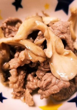 牛肉と舞茸の味噌ポン酢炒め-レシピのメイン写真