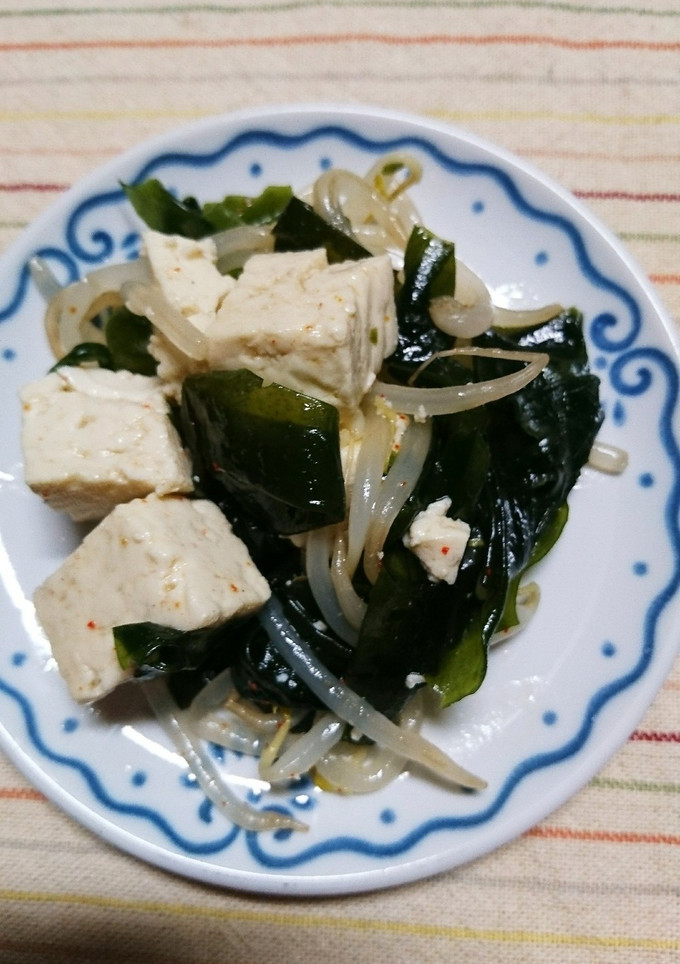 豆腐ともやしとわかめのナムル風♪-レシピのメイン写真