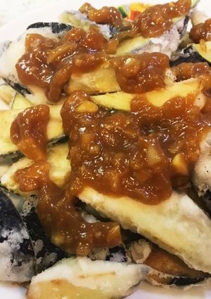 揚げ茄子の万能にんにく甘味噌がけ-レシピのメイン写真
