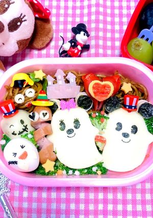 ディズニー ハロウィン弁当 パン キャラ-レシピのメイン写真
