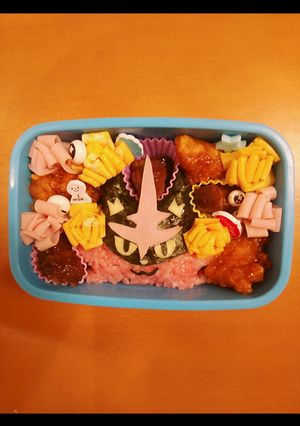 ポケモン　ニャヒート　キャラ弁当-レシピのメイン写真
