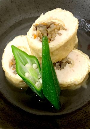 きんぴらごぼう de 信田巻き-レシピのメイン写真