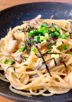 【秋の味覚】絶品♪舞茸と明太子パスタ-レシピのメイン写真