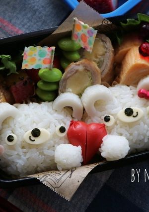 白くまむすび弁当☆簡単かわいいキャラ弁-レシピのメイン写真