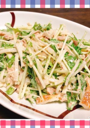 無限・水菜サラダ-レシピのメイン写真