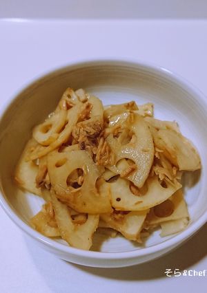 れんこんツナ煮：冷凍お弁当野菜おかず-レシピのメイン写真