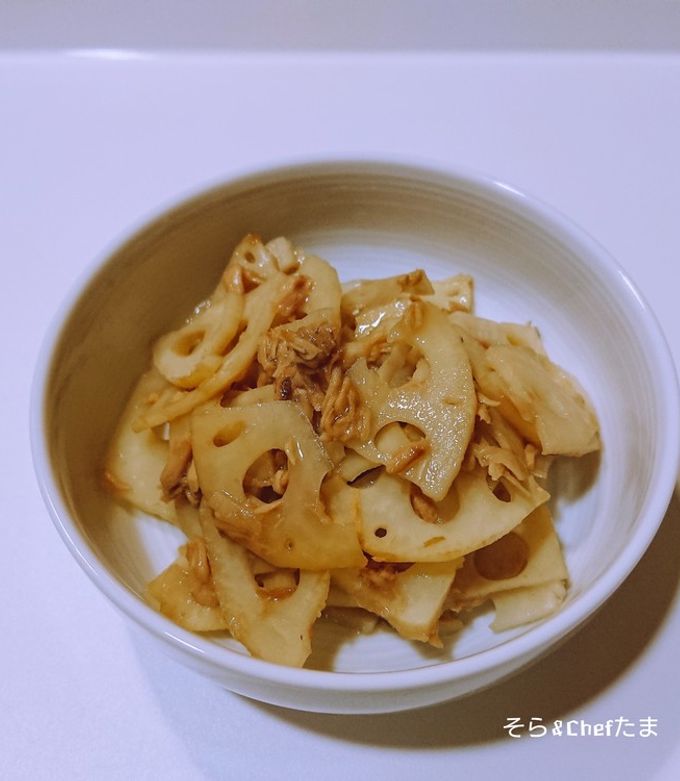 れんこんツナ煮：冷凍お弁当野菜おかず-レシピのメイン写真