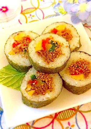 キンパ(韓国風海苔巻き)恵方巻きにも♬-レシピのメイン写真