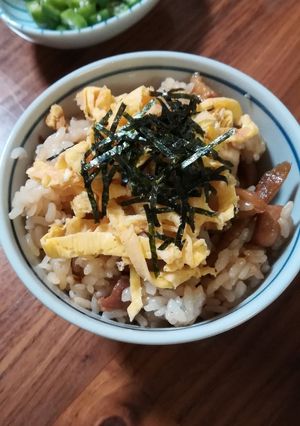 フライパンで作る　鶏ごぼう飯-レシピのメイン写真