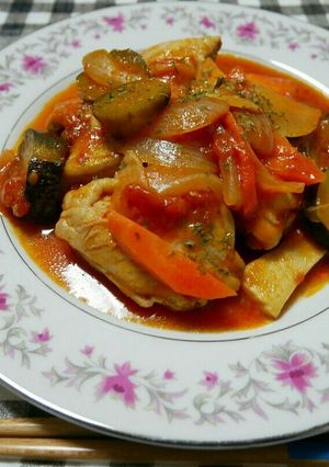 鶏もも肉のトマト煮-レシピのメイン写真