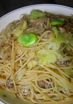 オイルサーディンと春野菜のパスタ-レシピのメイン写真