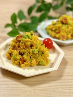 枝豆入り☆かぼちゃとソーセージのサラダ-レシピのメイン写真