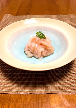 イカの糸造りとたらこの和え物-レシピのメイン写真