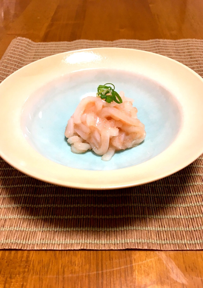 イカの糸造りとたらこの和え物-レシピのメイン写真