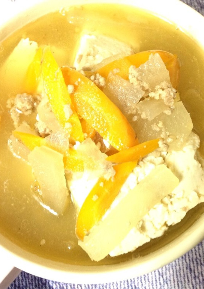 冬瓜と人参と豆腐の中華風スープ-レシピのメイン写真