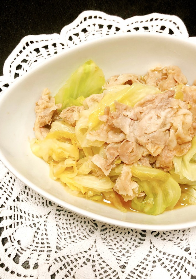 【簡単美味】豚肉とキャベツの和風煮-レシピのメイン写真