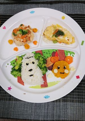 わんわん&うーたんプレート-レシピのメイン写真