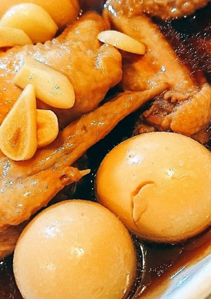 ✿母の味。手羽先とにんにくのこってり煮✿-レシピのメイン写真