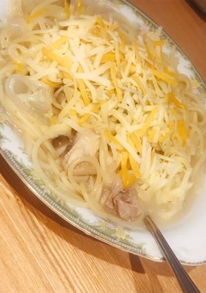 【休日のパパレシピ】残り物スープバスタ-レシピのメイン写真