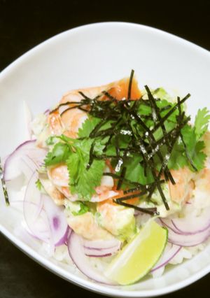海老アボカドサーモンのメキシカンなマヨ丼-レシピのメイン写真