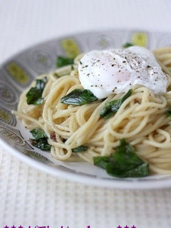 アンチョビとポーチドエッグのパスタ-レシピのメイン写真