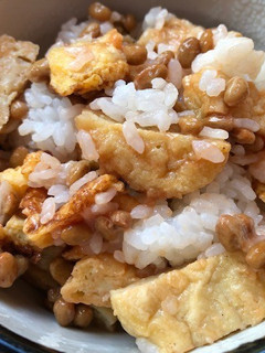 納豆と豆腐でつくったナゲットのご飯-レシピのメイン写真