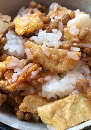 納豆と豆腐でつくったナゲットのご飯-レシピのメイン写真