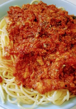 鯖とトマトのパスタ-レシピのメイン写真