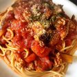 茄子と豚肉のトマトパスタ