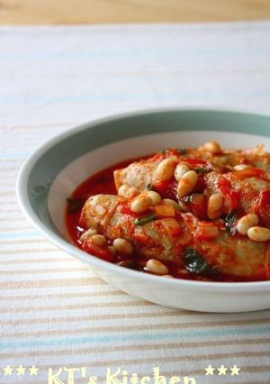 豆とソーセージのスパイシートマトソース-レシピのメイン写真