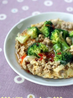 スイートチリ★挽肉とブロッコリーの卵炒め-レシピのメイン写真