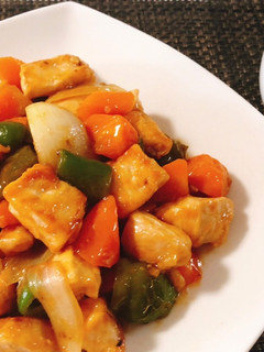 鶏胸肉で揚げないヘルシー酢鶏!!-レシピのメイン写真