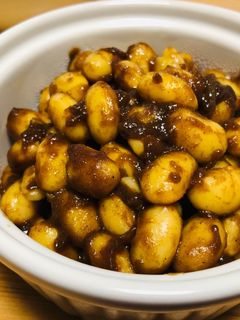 ぶどう豆(大豆の甘煮〜れんこん粉で)-レシピのメイン写真
